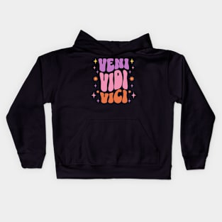 Veni Vidi Vici I Came I Saw I Conquered Julius Caesar Quote Kids Hoodie